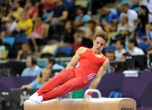 İdman gimnastikası üzrə fərdi çoxnövçülük yarışlarının finalı keçirilir. Bakı, Azərbaycan, 18 iyun 2015